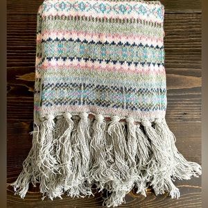 Love & Lore Patterned Grey Scarf BNWT